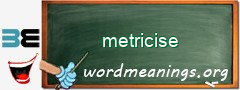 WordMeaning blackboard for metricise